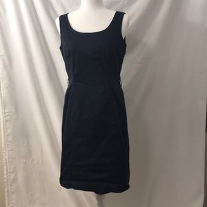 Preston & York navy sheath classic midi dress 8